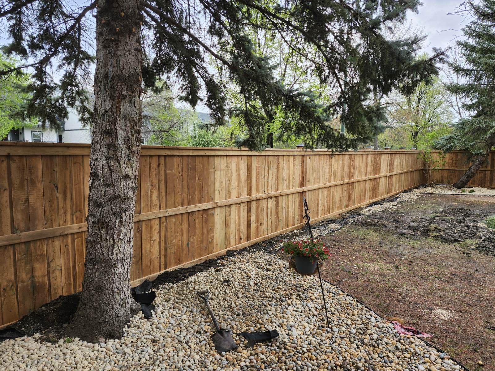 wood fence construction
