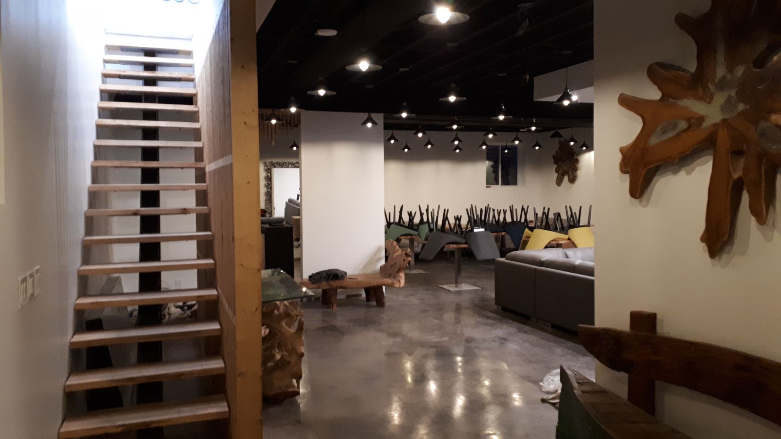 modern basement interior